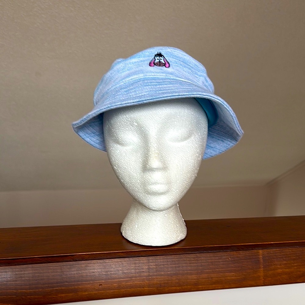 Love Your Melon Eeyore Kids Hero Bucket Hat Knit Blue Speckled Disney NWOT